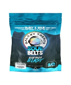Buy Blue Razz Blast Galaxy Treats Sour Belts Gummies 3000mg